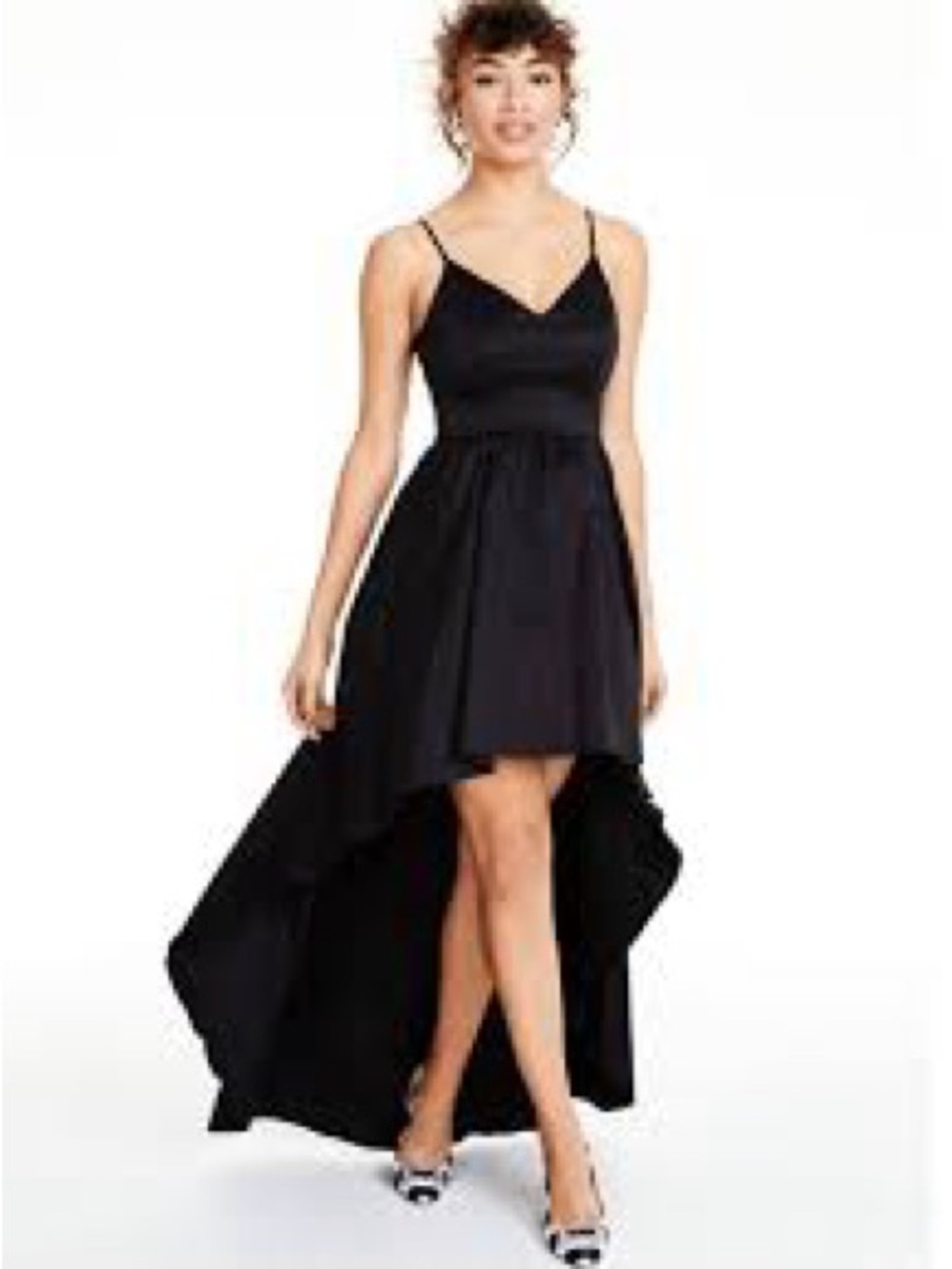 B. Darlin Womens Plus Size Taffeta Black Formal Dress Size 17/18